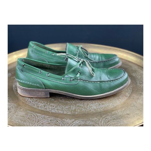 Kenneth Cole Reaction Men’s Green Loafers Slip On Top Sider Boat Deck Sz 11.5 - Picture 11 of 14